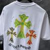 8959 CHROME HEARTS 2026 Summer New High Quality Cotton Round Neck Loose Large Size Men's and Women's T-shirt Couple T-shirt