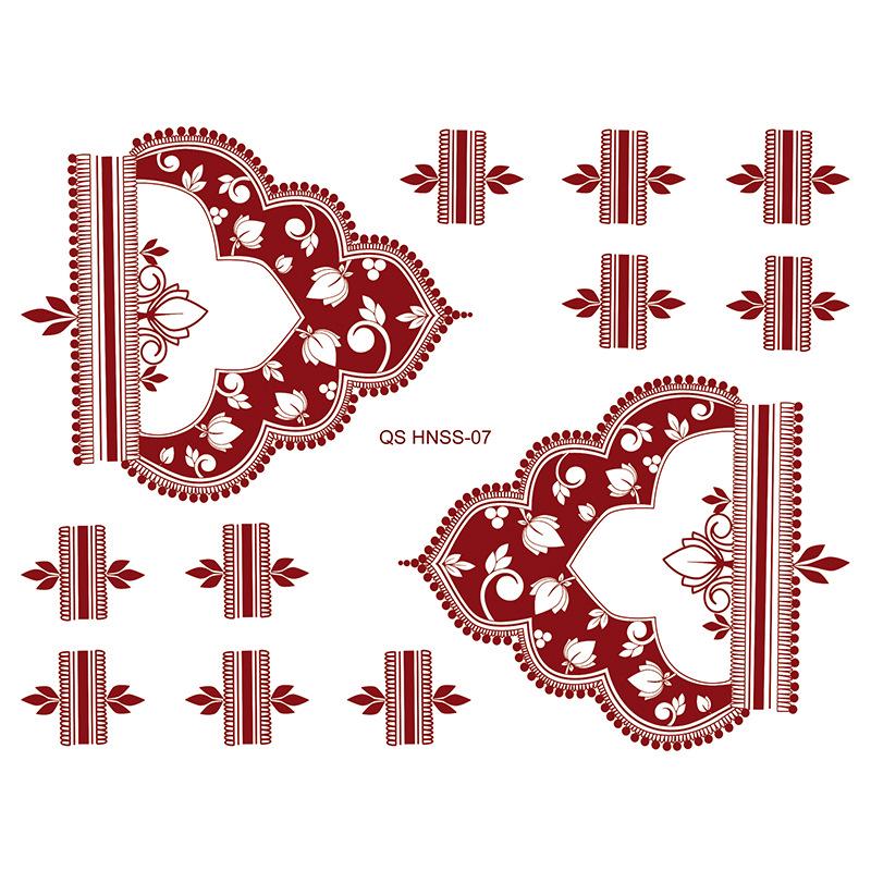 Disposable Sweat-Proof Henna Tattoo Stickers: Long-Lasting, Realistic, Temporary Designs