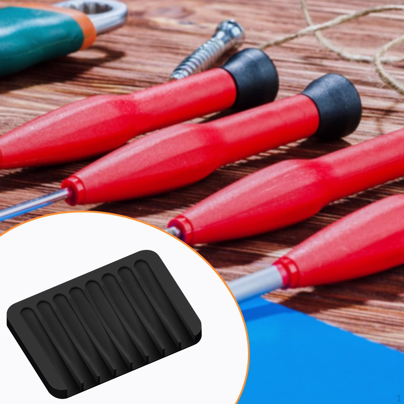 

Хобби Модель Инструменты для рукоделия Стол Противоскатывающийся Хранение Мат Держатель 8 Слотов Наклон 5 градусов Скольжение чёрный