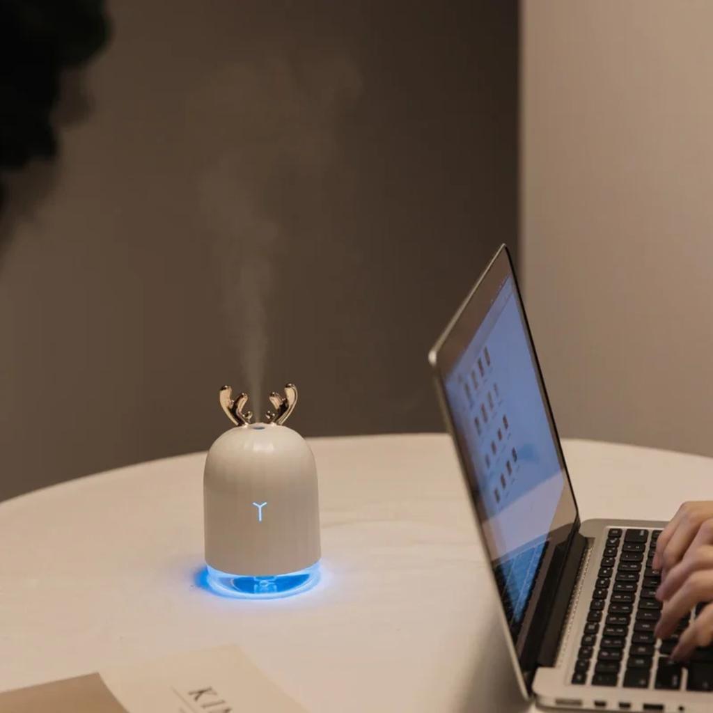 Light Portable Mini Aromatherapy LED Deer Night USB Atomizer Humidifier Humidifier Essential Air Oil Diffuser
