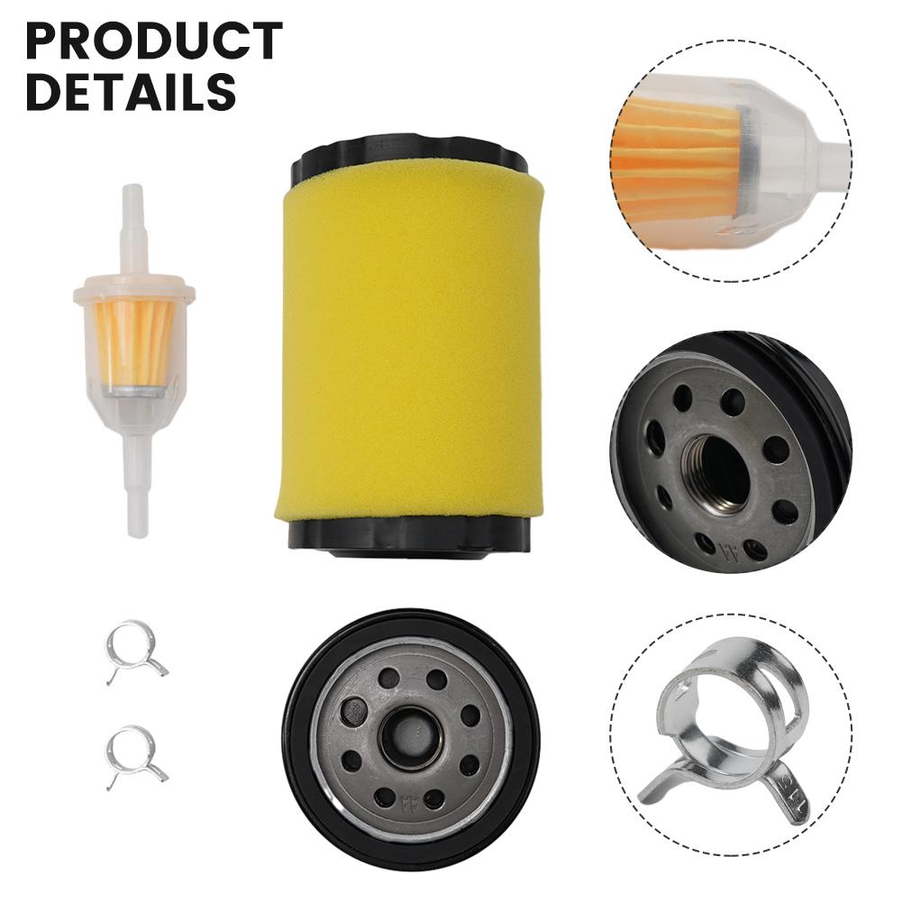 Clamps Air Filter Fuel Filter Lawn Mower Parts 1 Set