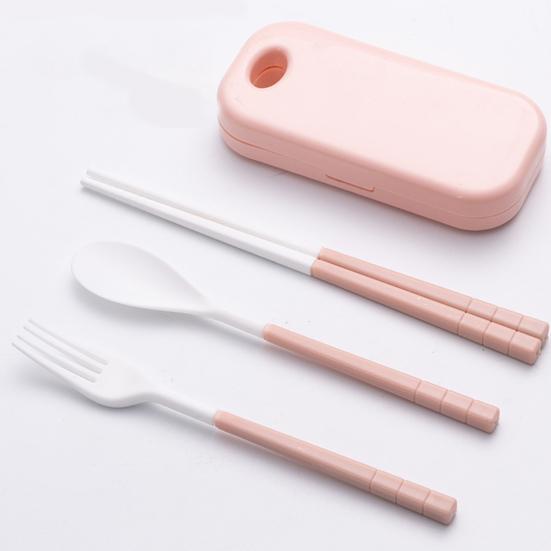Cutlery Set Creative Reusable PP Portable Students Cutlery Set Outdoor