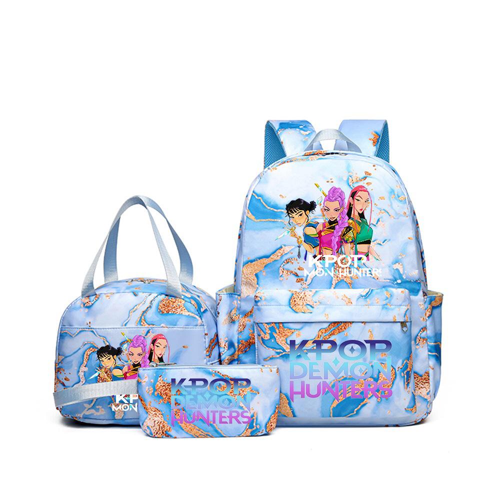 Witch Hunter Three-Piece Backpack Girl Digital Printing Elementary School Bag Large Capacity Backpack