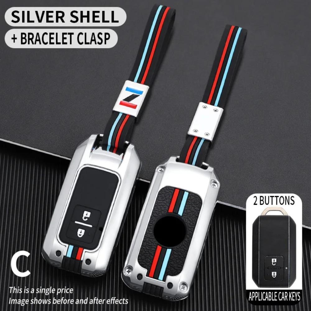 Car Key Case Cover Protective Shell Fob for Suzuki Ertiga Swift 2017 Wagon R Japanese Monopoly Type 3C Car Keychain Accessories