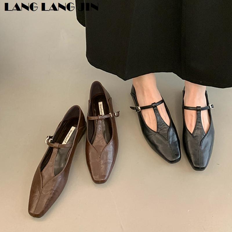 2025 New Autumn Flats Ballet Shoes Brand Designer Women Casual Loafers Fashion Mary Janes Shoes Round Toe Ballerina Female Mujer