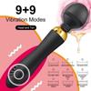2023 Power Stick AV Vibrator Double Head 9-Speed Power G-Point Massager Vaginal Anal Stimulation Female Sex Toy Bullet