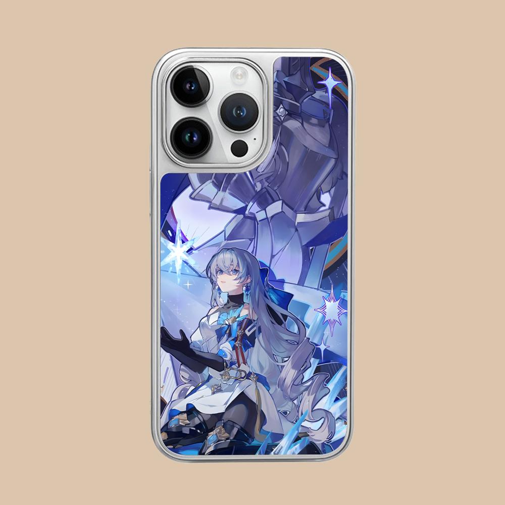 HSR Bronya Versilbertes Handyhülle für iPhone 17 16 15 14 13 12 11 Air Pro Max Plus Bunte Hülle