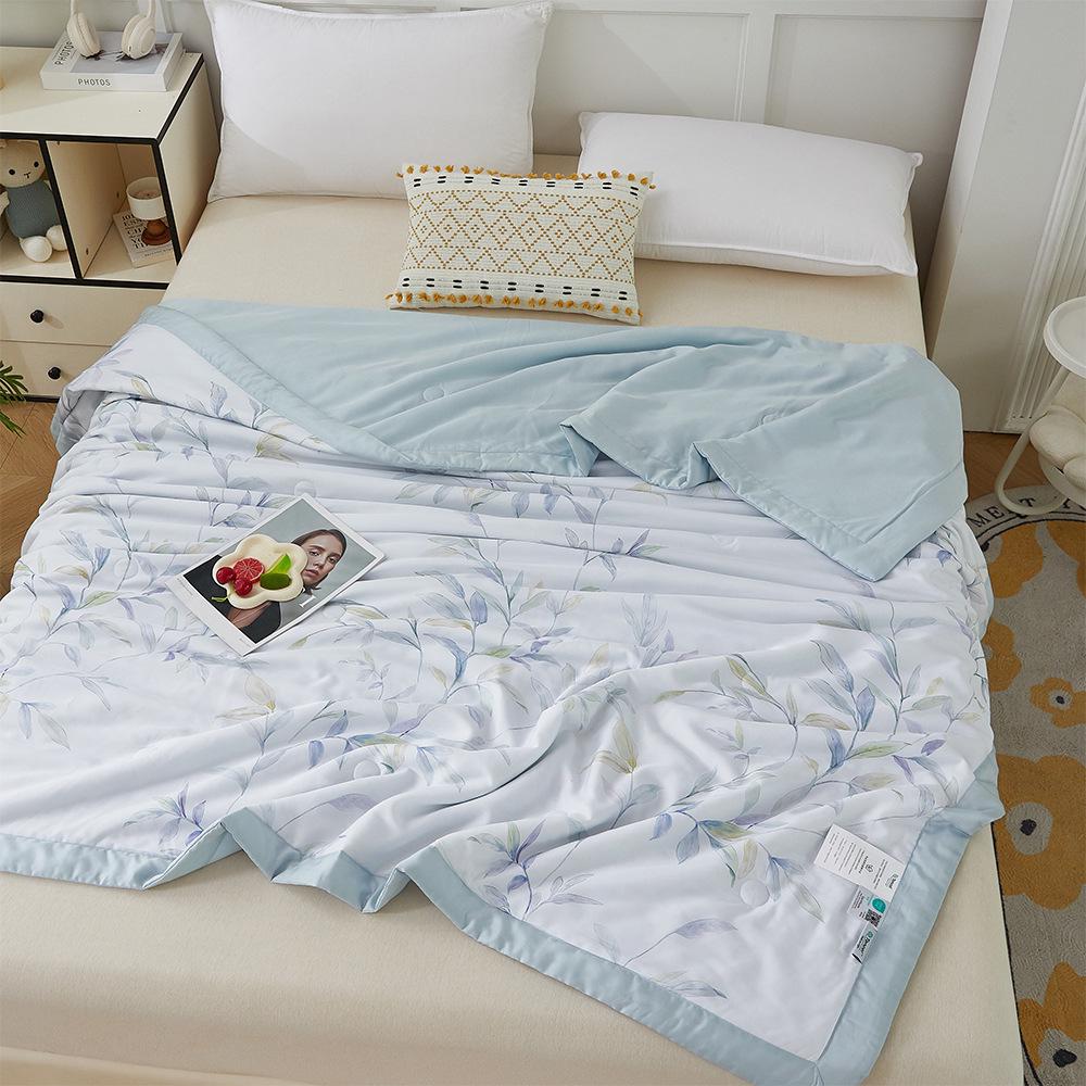 Tencel Lyocell Summer Cool Lightweight Quilt - Skin-Friendly, Machine Washable, Single/Double Size