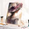 Elegant DIY Girl Paint by Numbers - Frameless Acrylic Decorative Art