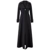 Fashionable Women's Slim-fit Faux Wool Coat, Extra-long Coat, Slim-fit Floor-length Windbreaker