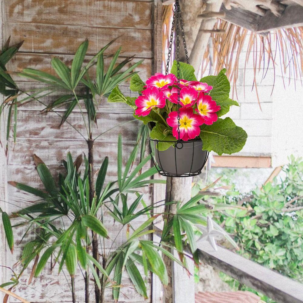With Chain Rope Hanger Flower Pot Iron Flower Pot Holder Hanging Planter Hanger  Patio