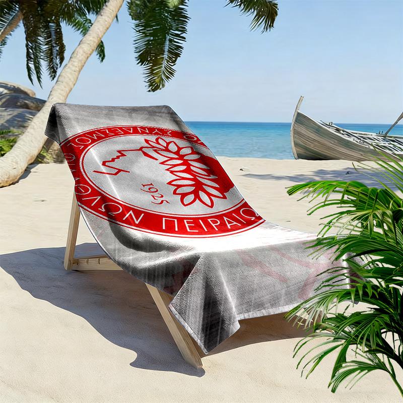Olympiacos F.C.2 Print Strandtuch, Großes Weiches Schnelltrocknendes Handtuch für Strand Camping Schwimmen