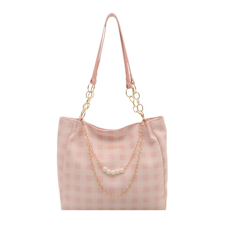 Plaid largecapacity bag women s new niche plaid tote bag fashion underarm shoulder messenger bag