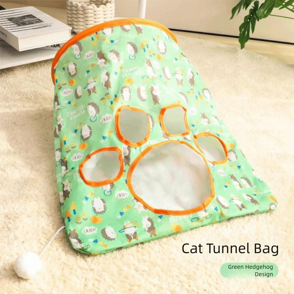 Rolling Ground Cat Teaser Tunnel Interactive Cat Tunnel Toy  Cat Playing Interactive Games