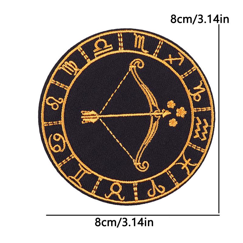 12 Zodiac Signs Embroidery Patch Iron On Patches Complete Set Horoscope Constellation Design for Jacket Backpack Daily Decor