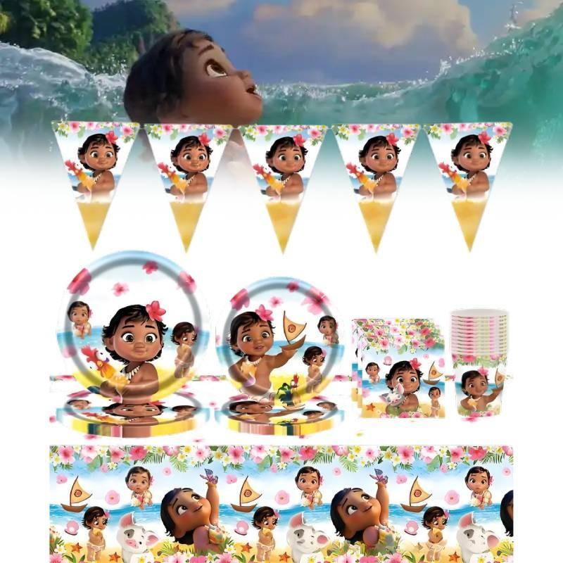 Moana Disney Party Supplies Set Plates Napkins Cutlery Kids Holiday Decorations