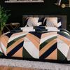 TRIANA Bedding Set 160x200 Cm - Satin Cotton, Geometric Pattern In a Modern Style