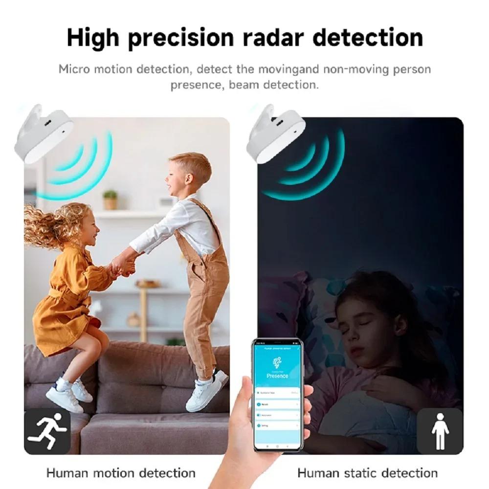 Tuya WiFi Zigbee Human Presence Detector Smart Human Body PIR Sensor 24G Radar Detector Motion Sensors Support Smart Life