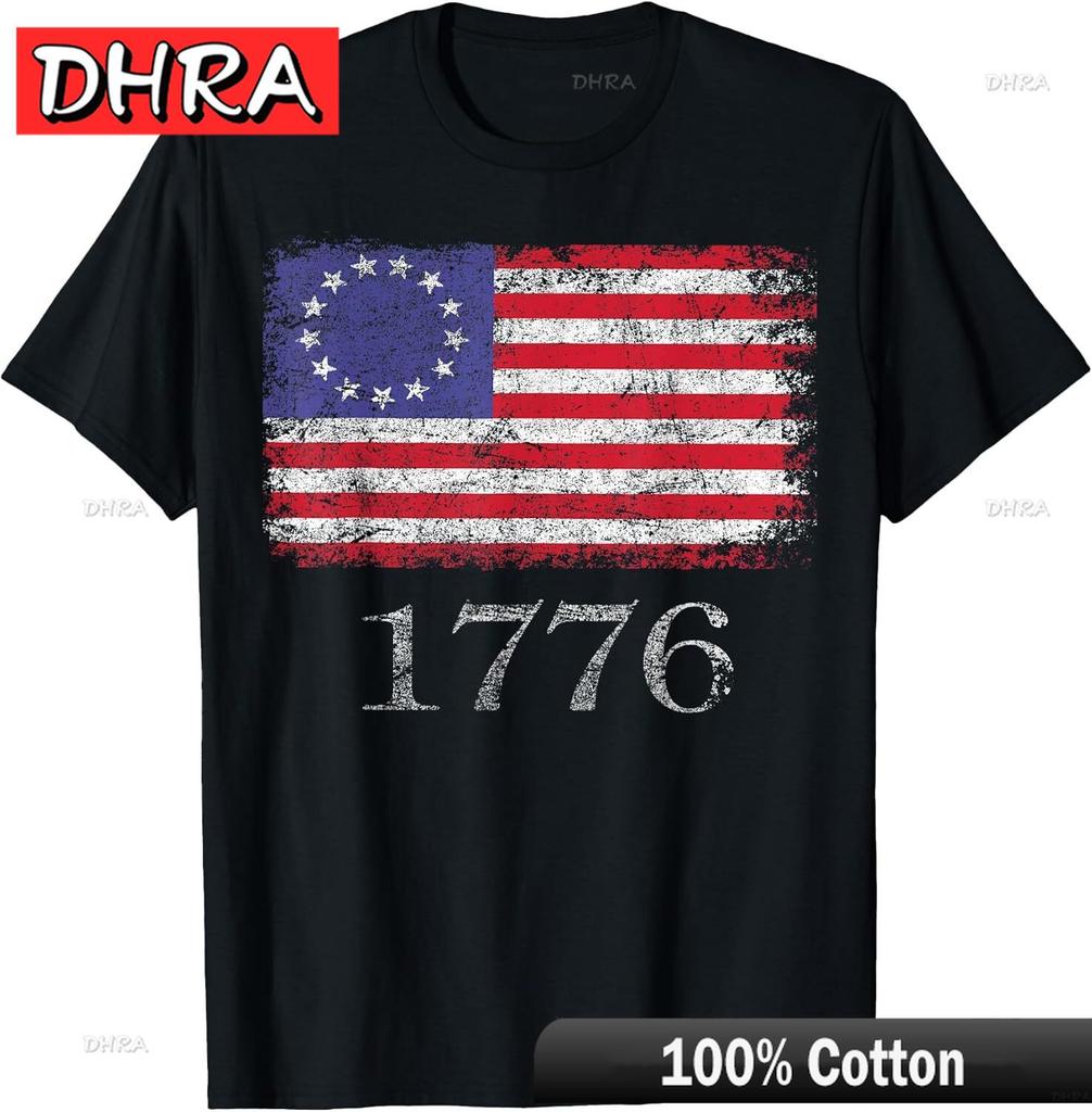 NEW 4th of July American Flag Betsy Ross 1776 Funny Gift TShirt Trendy Teen Funny Fresh Tshirts Cute Edgy Unique Tops Vacation