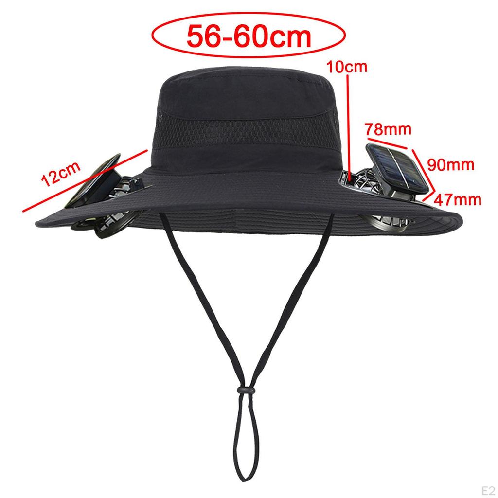 Kühlende Ventilatorhüte Sonnenhut Atmungsaktiver Fischerhut Schutz Cowboy mit für Reisen