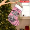 Christmas Decoration Fireplace Hanging Stocking 1pc Gothic Cross Skull Stocking Ornament - Edgy Santa Claus &