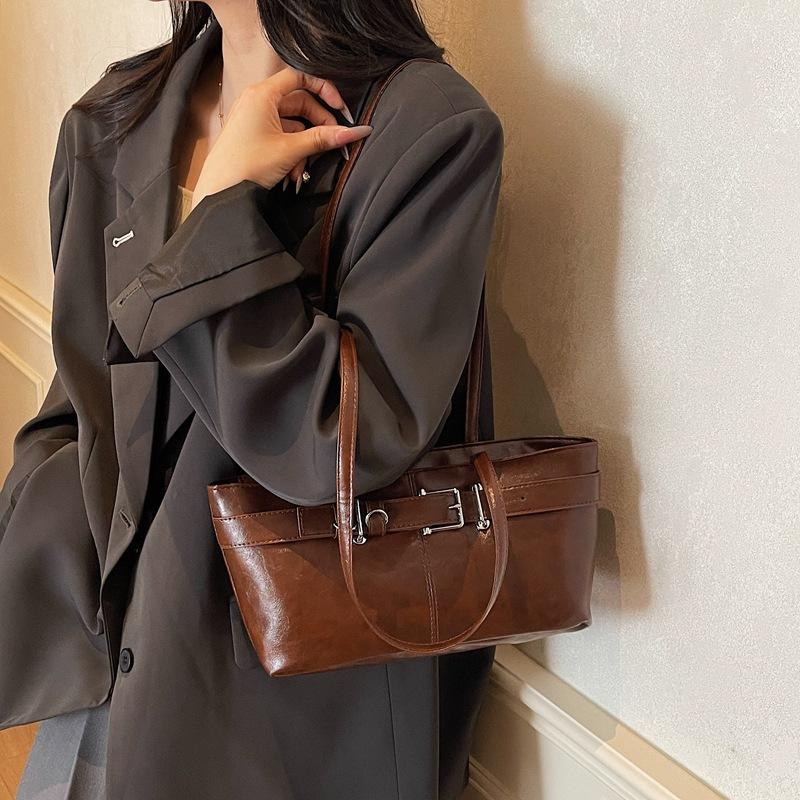 Simple Style Faux Leather Shoulder Bag for Women Fashion Commuter Handbag
