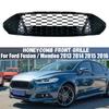 Honeycomb Mesh Car Front Bumper Radiator Grille For Ford Fusion / Mondeo 2013 2014 2015 2016 Mesh Center Racing Grills