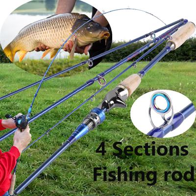 Fishing Rod 4 Sections Fishing Pole for Freshwater Fishing Protable Carbon Fiber Lura Fishing Pole
