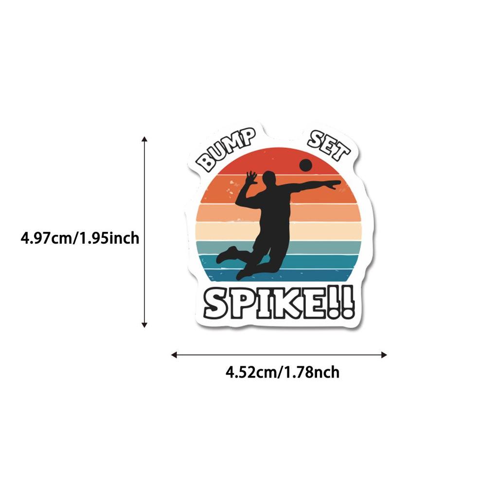 50 Waterproof Volleyball Graffiti Stickers for Phone Cases & Laptops