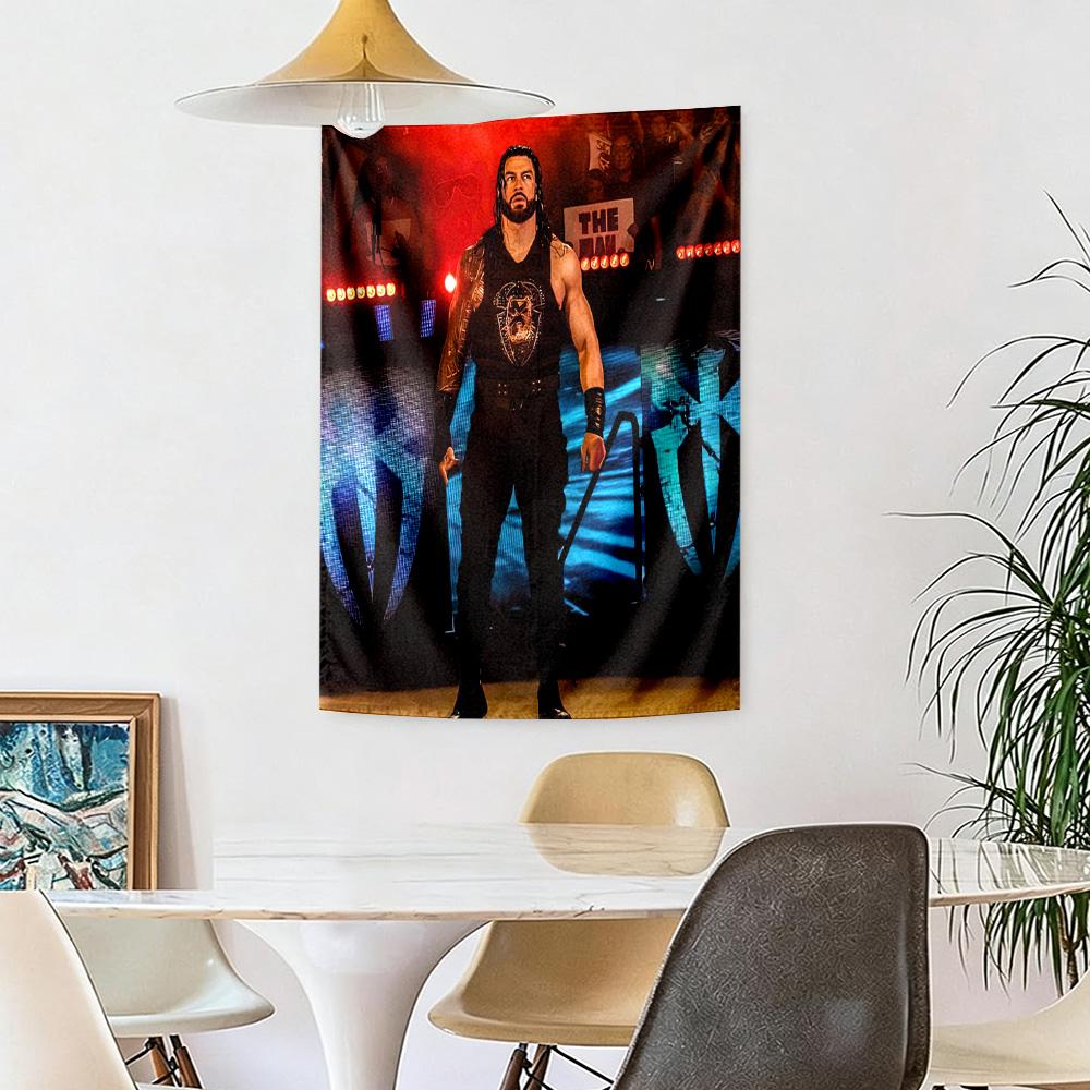 Roman Reigns2 Wall Decor Tapestry Art For Pet Memorial Birthdaywedding Party Backdrop Family Gift