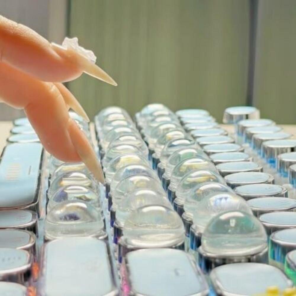 Transparent Keyboard Stickers Hemispherical Typing Keyboard Cover New Long Nails Bubble Stickers