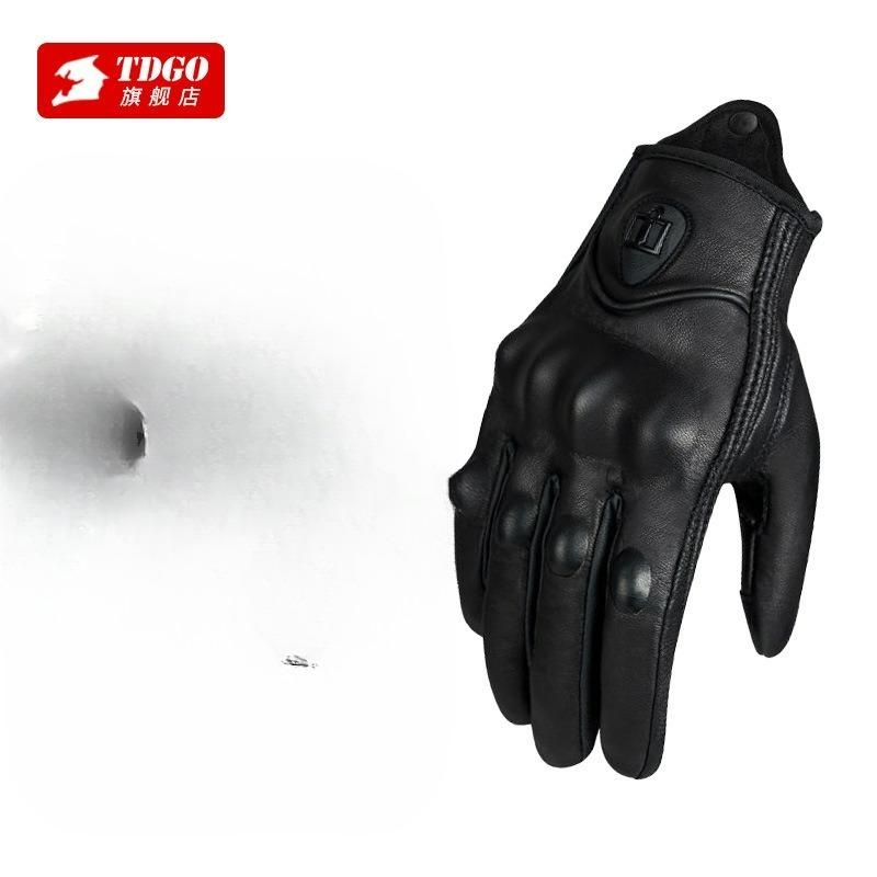 Motorcycle Riding Gloves Four Seasons Summer Unisex Carbon Fiber Touchscreen Shockproof Breathable Motorcycle Rider Gloves