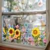 Ct6059 Plant Flower Sunflower Butterfly Wall Sticker Window Glass Decorative Wall Sticker Self-Adhesive