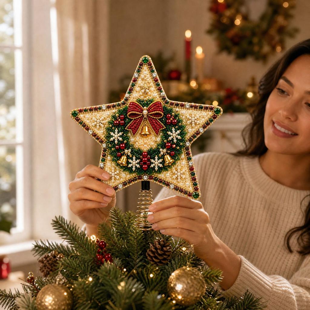 Christmas Tree Topper, DIY Holiday Decoration for Christmas Tree and Home