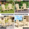 Adirondack Solid Wood Garden Chair with Table and Parasol Hole, 2-seater Garden Armchair, Seating Group, Garden Furniture for Balcony