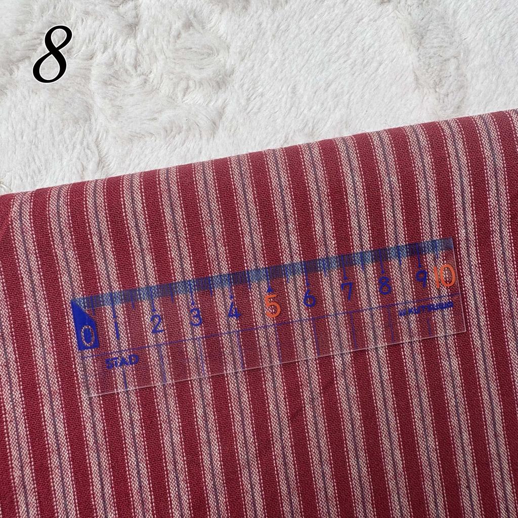 בד משבצות פסים 13 צבעים בד יפני צבוע בחוט בד DIY תפירה ידנית טלאים חבילת בד 100% כותנה