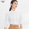 FAPAI Women's 100% Cotton Non-Iron Long Sleeve Business Shirt