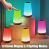 Night Light for Kids Baby Dimmable Touch Lamp 13 RGB Colors 5 Brightness Portable Rechargeable Bedside Table Lamp for Nightstand