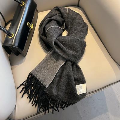 Pure Wool Scarf Men's High-end Winter Men's Scarf Men's