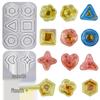 Poppy Crystal Epoxy Star and Heart Pendant Silicone Mold