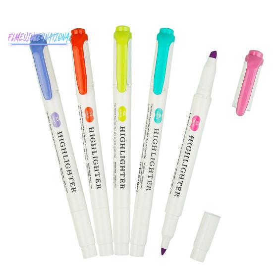 5/35 Stück echte milde Textmarker, Pastell-Textmarker mit zwei Spitzen – Marker in verschiedenen Farben, fleckenfreier Textmarker für Kinder und Erwachsene