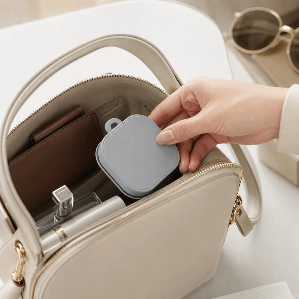 Portable Jewelry Box with Compartment Box with Mirror Small Desktop Organizer Makeup