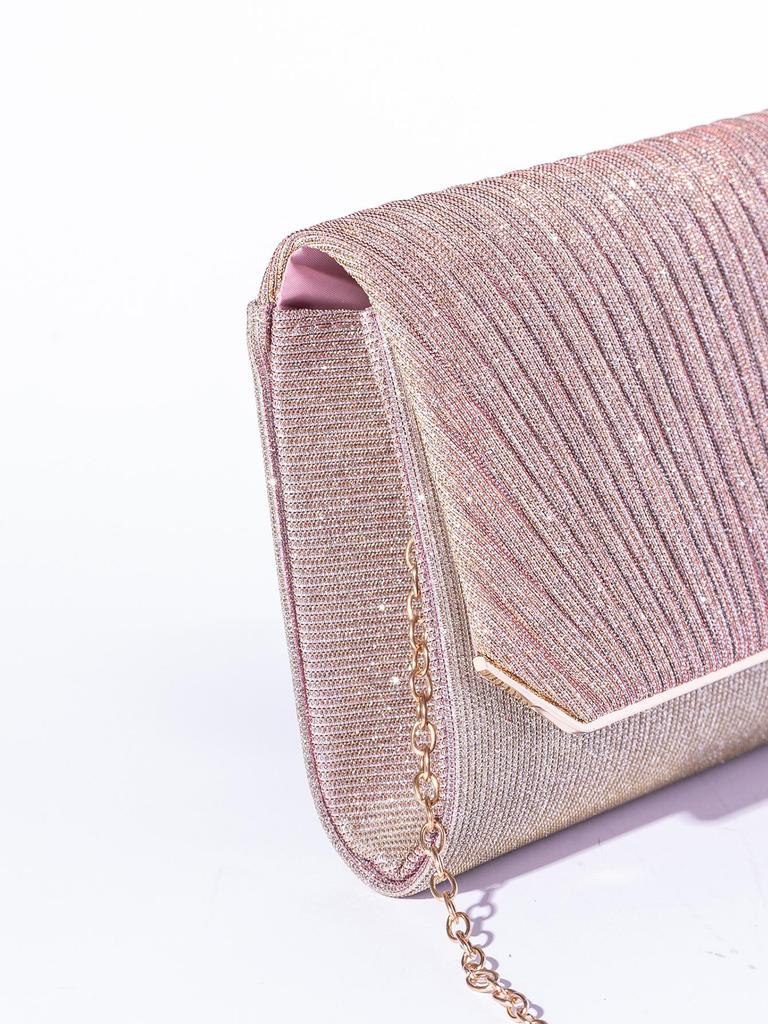 Rhinestone Glitter Evening Clutch: Elegant Square Crossbody Handbag