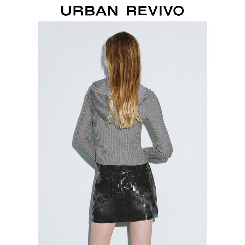 UR Women's Hooded Textured Knit Cardigan