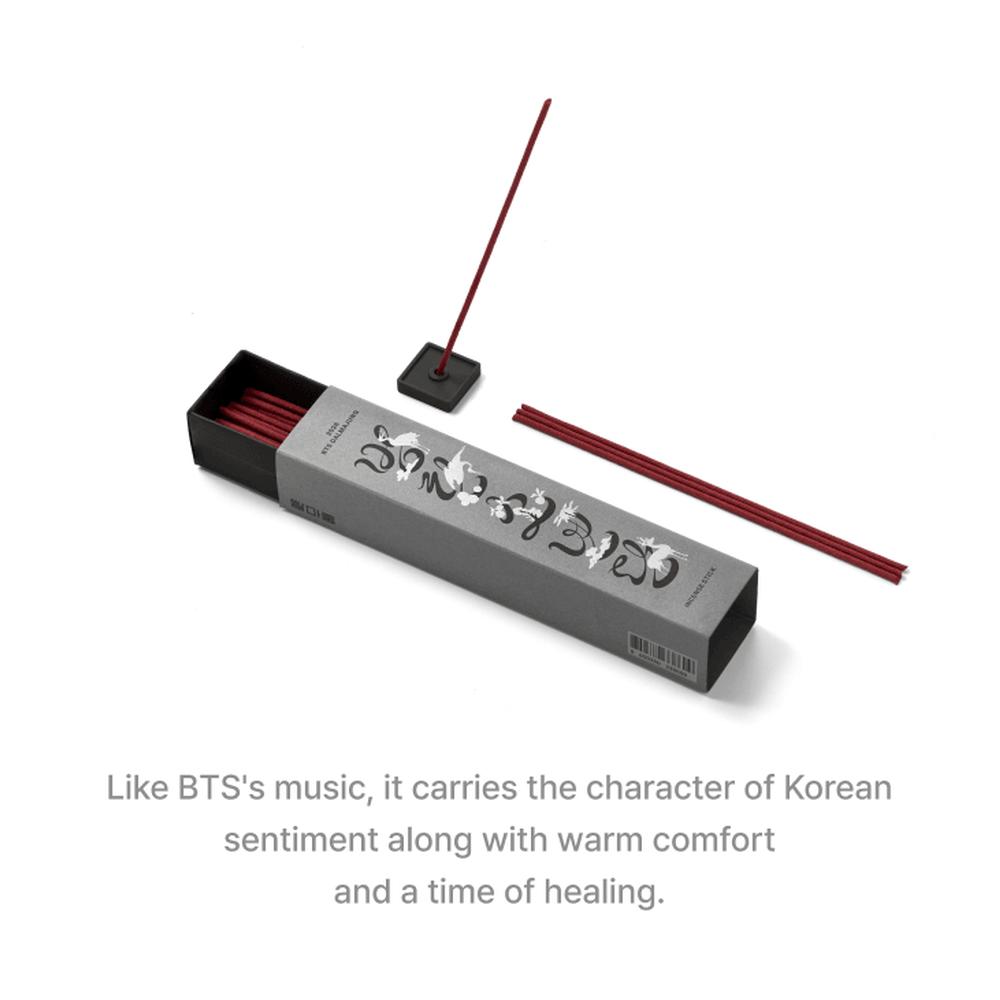 Incense Gift Set BTS Official Merch, Incense Sticks 50pcs + Stainless Steel Holder, BTS / ARIRANG Scent