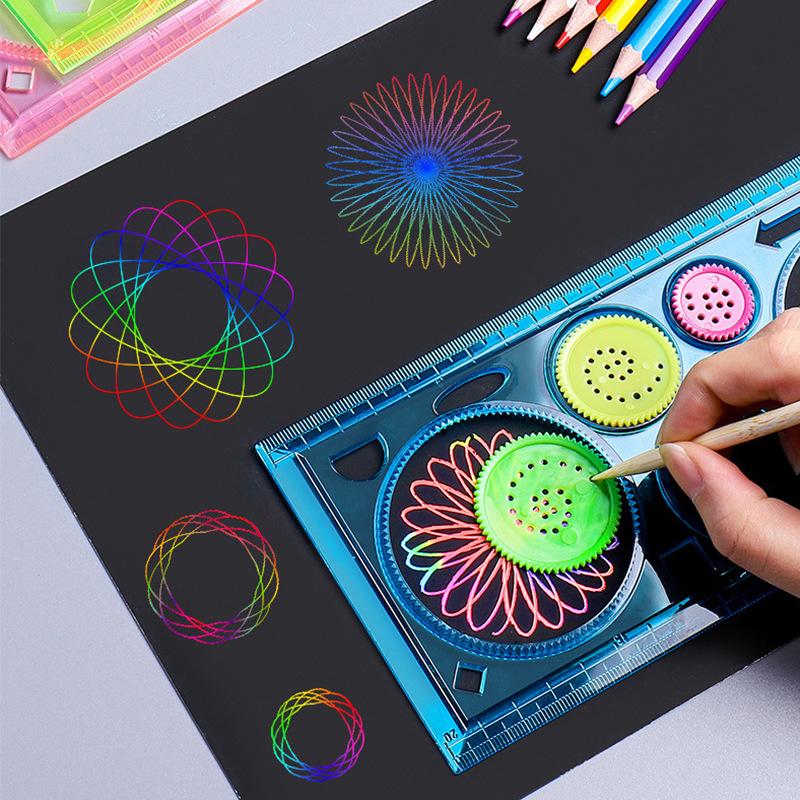 10/20/50pcs Colorful Scratch Paper Children Drawing Toys Drawing Template Ruler DIY Painting Toy For Kids Birthday Gifts TMZ