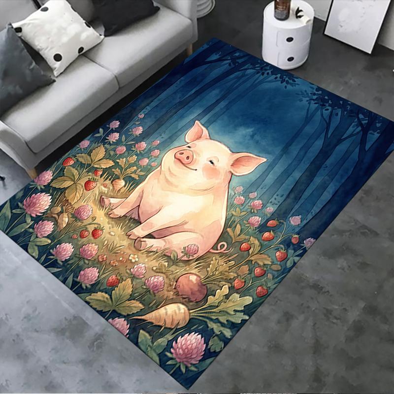 2025 New Healing Animals Carpet Rug for Living Room Bedroom Home Sofa Decoration,Kids Play Non-slip Floor Mat
