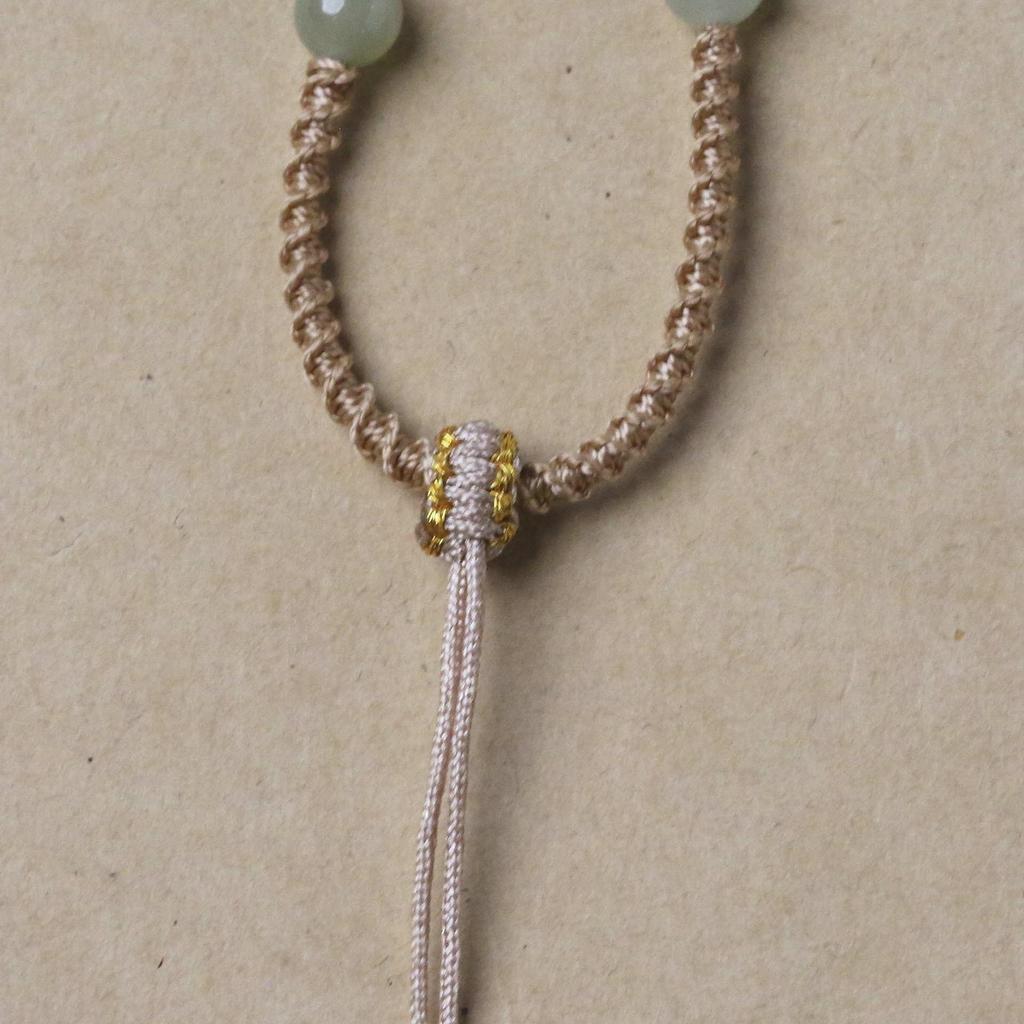 Elegant Unisex Jade Peace Buckle Pendant Necklace with Thin Red Rope