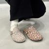 Retro floral women's outer wear spring and summer new one-pedal bag head thick-soled Boken half slippers