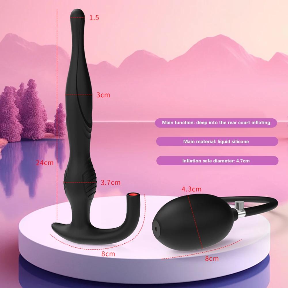 Inflatable Anal Plug Dilator Prostate Massager Buttplug Extra Large Inflat Dildo Anal Pump Adult Supplies Sex Toys For Women Men